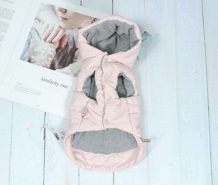 Dog Jacket Florence Ribbon - Baby Pink / Baby Blue