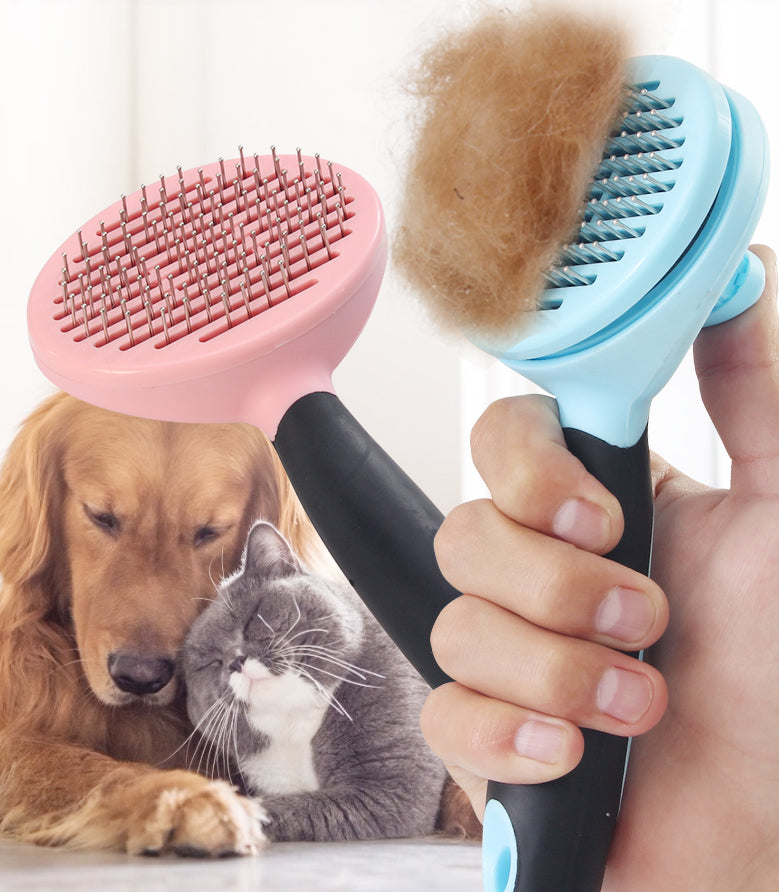 Cat / Dog Grooming Detangle Shedding Comb - Pink / Blue