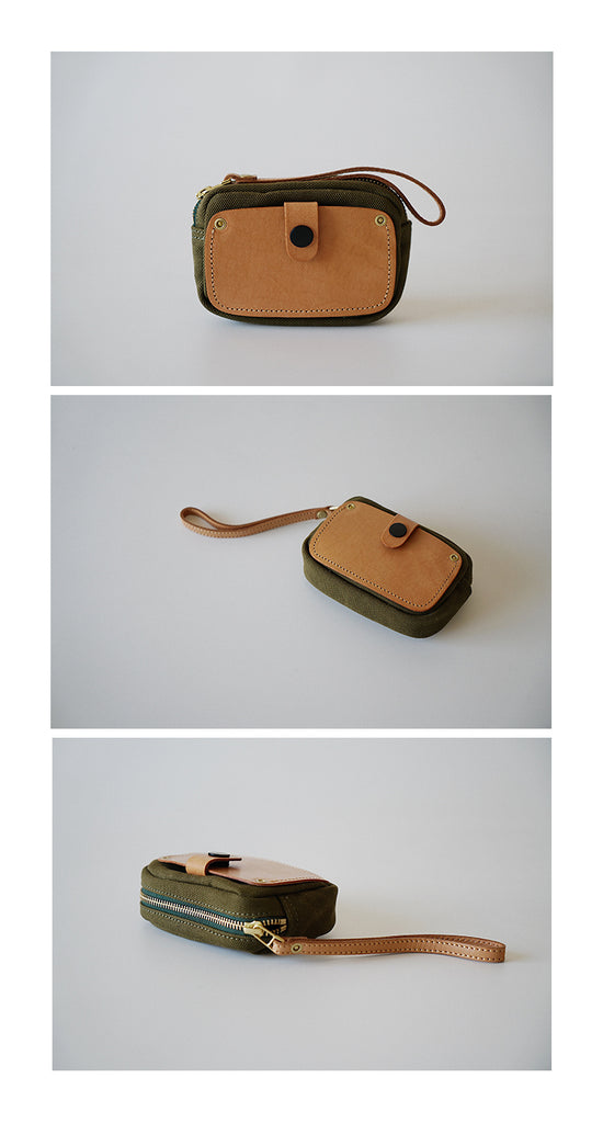 Handmade Small Leather Clutch for Dog Walking