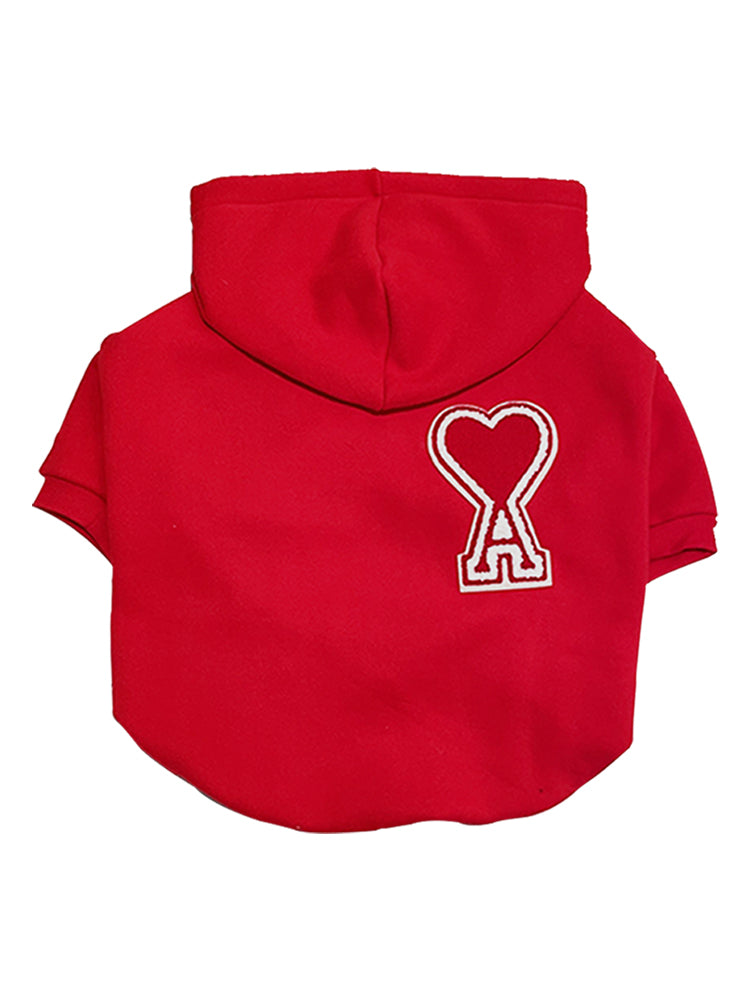Ace of my Heart Red Hoodie with Inner Fleece