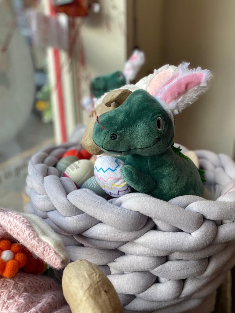 Dinosaur Soft Dog Toy with Bunny ears